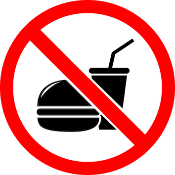 Picture of forbidden food icon